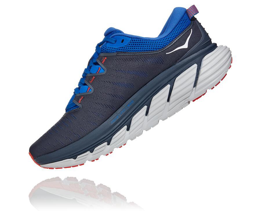 Hoka One One Gaviota 3 Löparskor Herr - Svarta/Blå - RBXML-9358